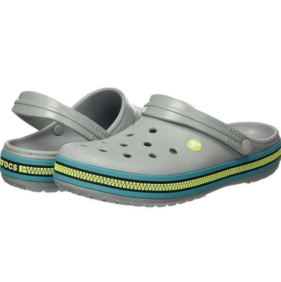 CROCS Crocband Zipper Band Clog Light Grey - Picture 1 of 8